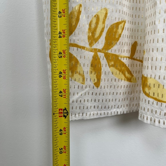 Revolve Sundress Yuma White Gold Foil Leaf Print Maxi Dress Cutout Detail Size S - Picture 10 of 10